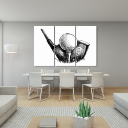 Canvas 40 x 60 - Golf ball black and white