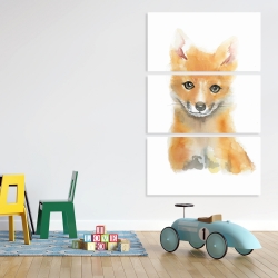 Canvas 40 x 60 - Watercolor baby fox