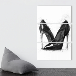 Canvas 40 x 60 - Black high heels shoes