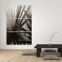 Canvas 40 x 60 - Grayscale tropical plants