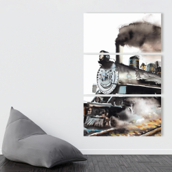 Toile 40 x 60 - Train vapeur vintage