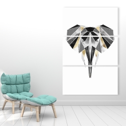 Toile 40 x 60 - éléphant géométrique