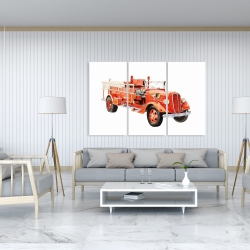 Toile 40 x 60 - Camion de pompier vintage