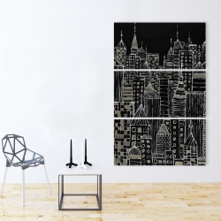 Canvas 40 x 60 - Illustrative city towers