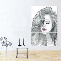 Canvas 40 x 60 - Beautiful female hair