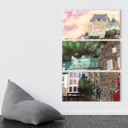 Toile 40 x 60 - Château frontenac dans le petit champlain