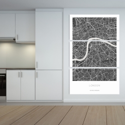 Canvas 40 x 60 - Graphic map of london