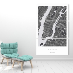 Canvas 40 x 60 - New york graphic map