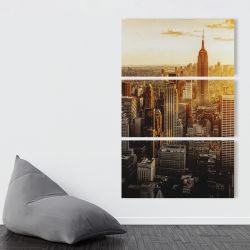 Canvas 40 x 60 - New york city at sunset