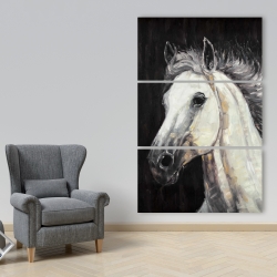 Canvas 40 x 60 - White star horse