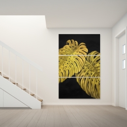 Canvas 40 x 60 - Gold monstera