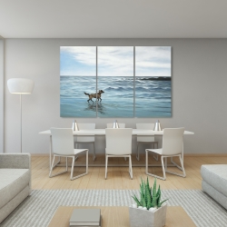 Canvas 40 x 60 - Dog on the beach
