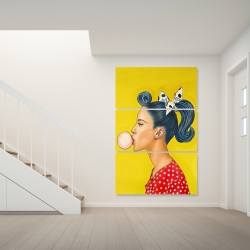 Toile 40 x 60 - Femme rétro avec queue de cheval