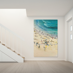 Toile 40 x 60 - Foule à la plage l'été