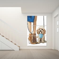 Toile 40 x 60 - Chien cavoodle à la mode