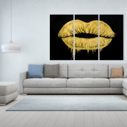 Canvas 40 x 60 - Golden lips