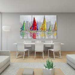 Canvas 40 x 60 - Sailboats in the wind