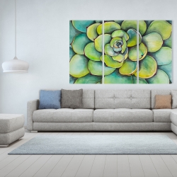 Toile 40 x 60 - Succulent à l'aquarelle