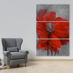Toile 40 x 60 - Fleur rouge dans le vent