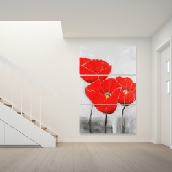 Canvas 40 x 60 - Three poppies