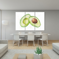 Canvas 40 x 60 - Watercolor open avocado
