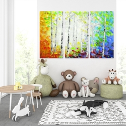 Toile 40 x 60 - Forêt multicolore