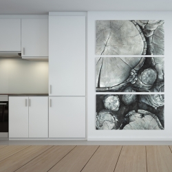 Canvas 40 x 60 - Textured wooden logs
