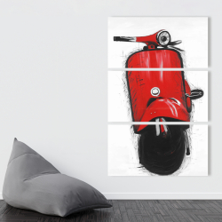 Toile 40 x 60 - Scooter italien rouge