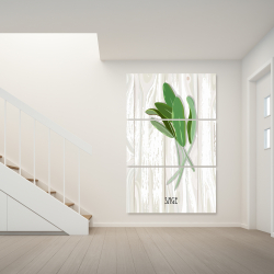 Canvas 40 x 60 - Sage on wood