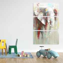 Canvas 40 x 60 - Abstract elephant with paint splash