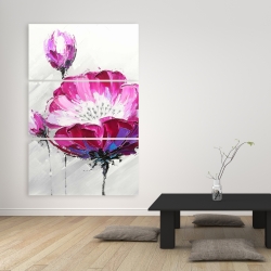 Toile 40 x 60 - Fleur sauvage fuchsia