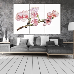 Canvas 40 x 60 - Branch of cherry blossom in pink