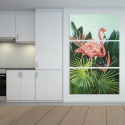 Canvas 40 x 60 - Tropical flamingo