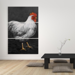 Canvas 40 x 60 - Grey rooster 2