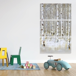 Canvas 40 x 60 - Birch forest by winter