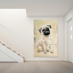 Canvas 40 x 60 - Small pug dog