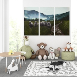 Toile 40 x 60 - Moutons à la campagne