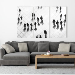 Toile 40 x 60 - Vue aérienne des gens dans la rue