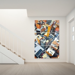 Canvas 40 x 60 - High top view of buildings in new york