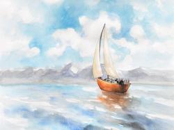 Sailboat landscape
