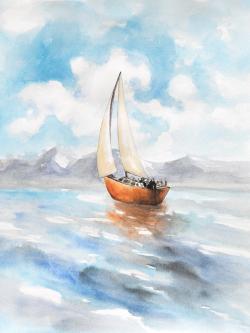 Sailboat landscape