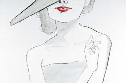Woman with hat
