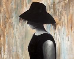Audrey hepburn avec un grand chapeau