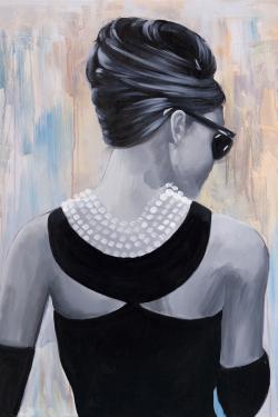 Audrey hepburn de style abstrait vue de dos