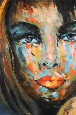 Portrait coloré de femme