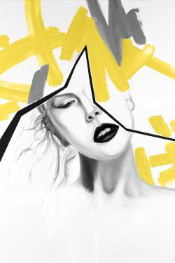 Femme au trait jaune