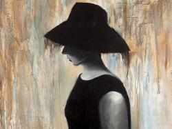 Audrey hepburn avec un grand chapeau