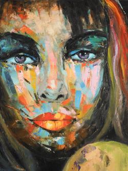 Portrait coloré de femme