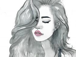 Beautiful female hair