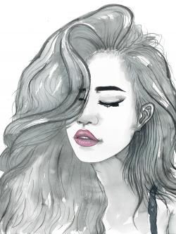 Beautiful female hair